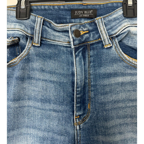 Judy Blue Slim Fit Mid Wash Stretch Jeans Womens 14W JB82176 Denim Pockets B10 - Picture 2 of 8